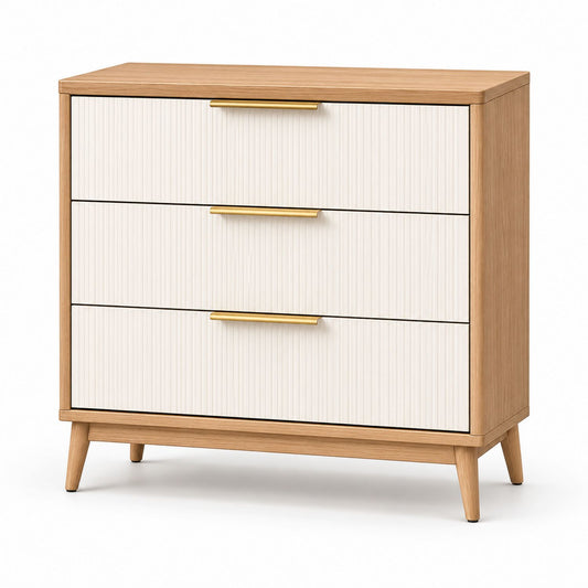 Wood Dresser Oak Finish with Three Drawers