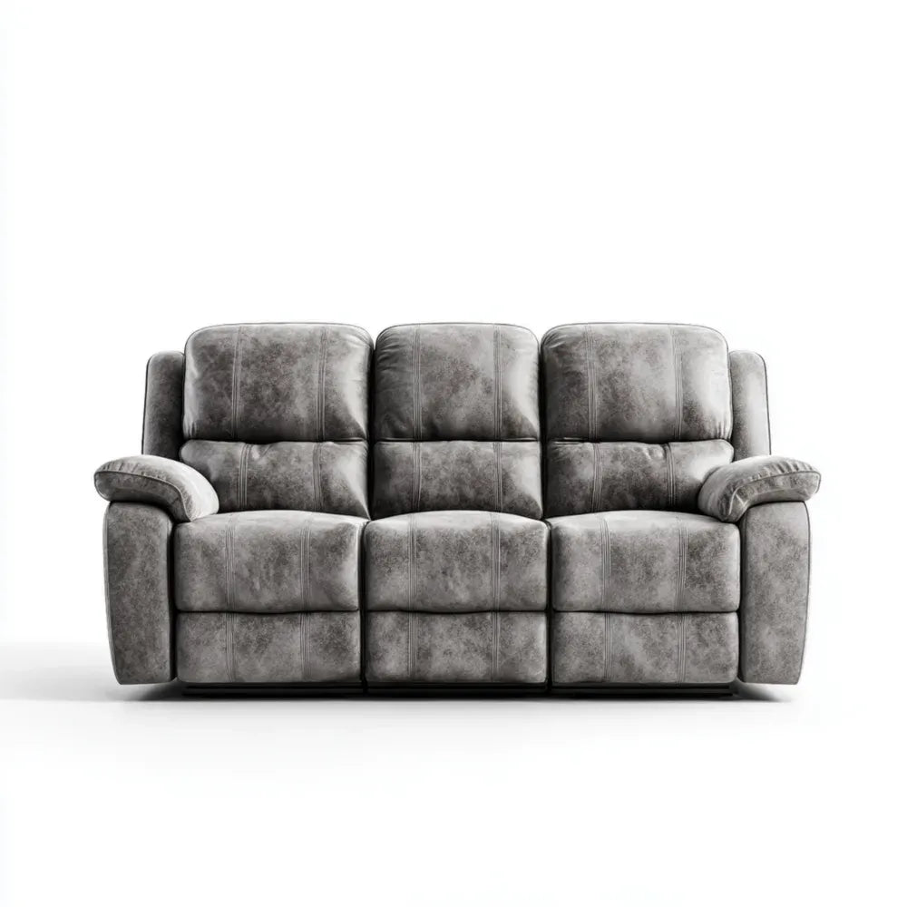 Canapé inclinable en similicuir 200x90x100 cm - Gris - Design moderne