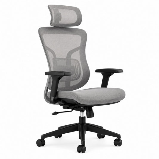 Ergonomic Mesh Office Chair with Adjustable Headrest and Armrests