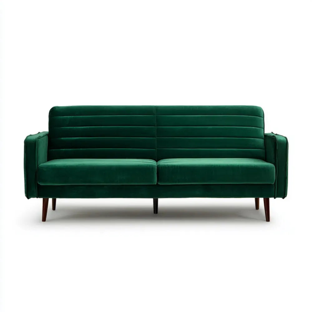 Canapé en velours 200x85x75 cm - Vert - Moderne du milieu du siècle