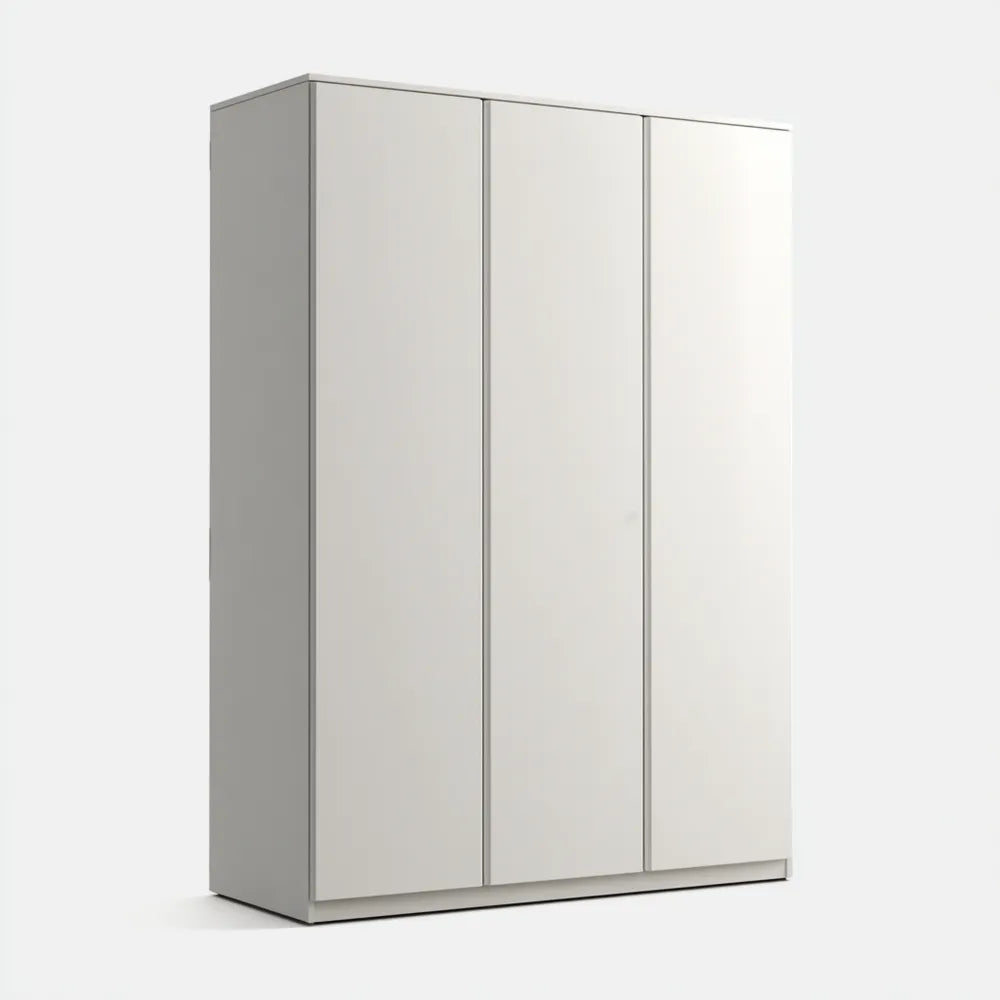 Wardrobe 180x60x200 cm - MDF - White - Minimalist Design